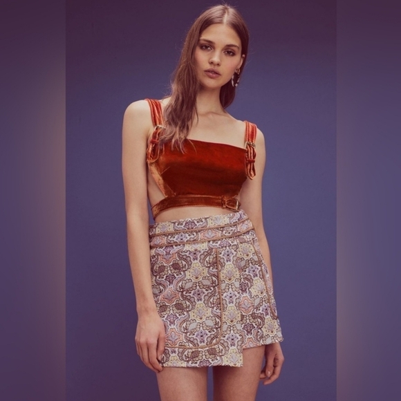 For Love And Lemons Brocode Tapestry Embriodered Skirt - Picture 4 of 12